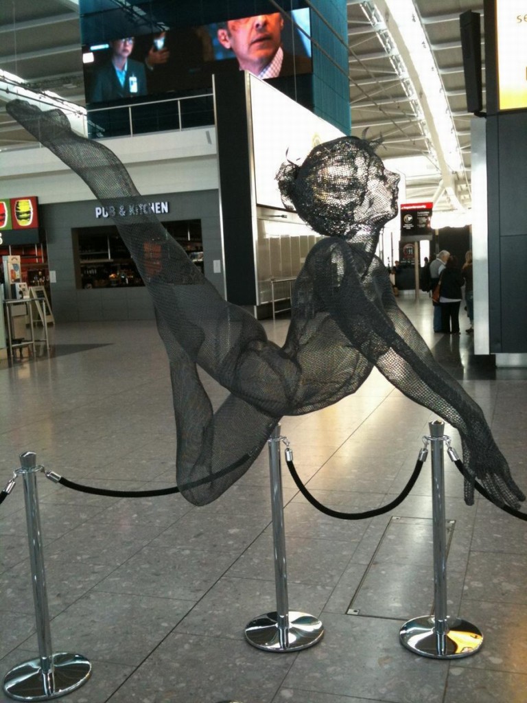 Mesh sculpture in Heathrow